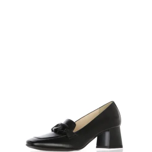 Mocassino nero con catena punta quadra Nero Giardini