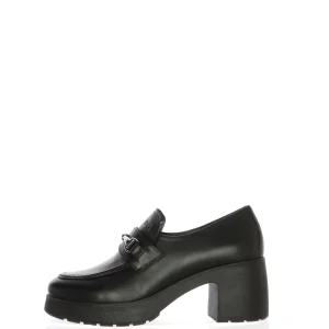 Mocassino con tacco in pelle nera Nero Giardini