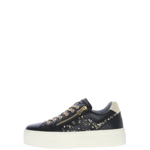 Sneakers donna in pelle nero e bronzato  Nero Giardini