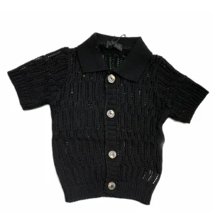 Cardigan in Filo Traforato Ragazzo