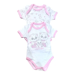 Nazareno Gabrielli Bi-Pack Due Body Intimi 100% Cotone Mezza Manica Da Neonata