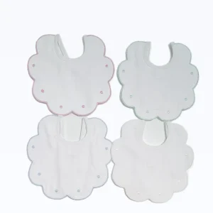 Klaiadì bavetta per Neonati Elegante Nuvola Ricamata