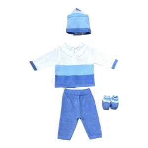 Prime Emozione Completo Due Pezzi in Filo Nascita Da Maschietto