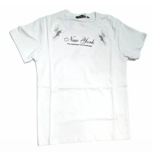 T-Shirt Ragazzo Doppia Stampa 95%cotone 5% elastan