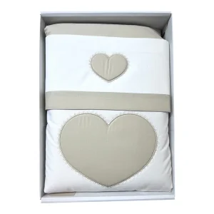 Ornella Coordinato Cuore Carrozzina/Nextome Quattro Stagioni Trapunta Sfoderabile Piumino Lenzuola Sopra Sotto e Federa