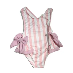 Costume Intero Mare Neonata con Fiocchi