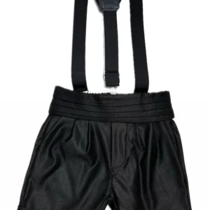 Bermuda Neonato Classic con Fascia Smoking e Bretelle