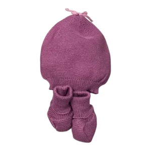 Pappa e Latte Cappellino e Scarpine in Filo Nascita