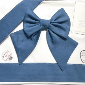 Nazareno Coordinato Carrozzina lenzuola Fiocco 100% Cotone