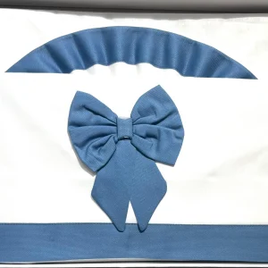 Pappa e Latte Coordinato Lenzuola Con Fiocco in Puro Cotone Carrozzina misura 90x120