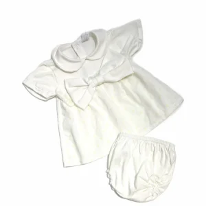 Pappa e Latte Abitino e Coulotte in Cotone Bielastico con Fiocco