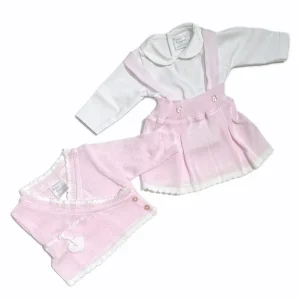 Prime Emozioni Completo Tre Pezzi in Filo da Neonata