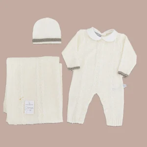 Nazareno Gabrielli Set Lana Tre Pezzi Da Neonato