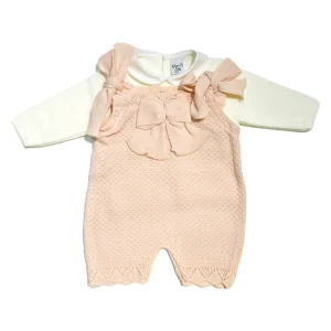 Pappa e Latte Maglia e Pagliaccetto in Lana Con Fiocco