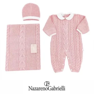 Nazareno Gabrielli Set Nascita in Lana Tre Pezzi