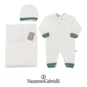 Nazareno Gabrielli Set Nascita in Lana Tre Pezzi