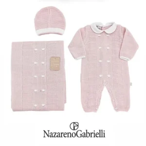Nazareno Gabrielli Set Nascita in Lana Tre Pezzi