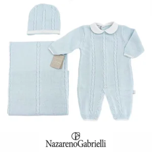 Nazareno Gabrielli Set Nascita in Lana Tre Pezzi