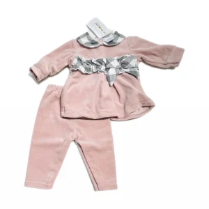 La Margherita Completo Due Pezzi in Ciniglia Neonata