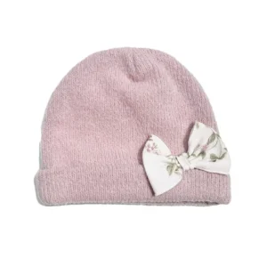 Le Chicche Cappellino Nascita in Ciniglia con Fiocco Interno Foderato in Cotone