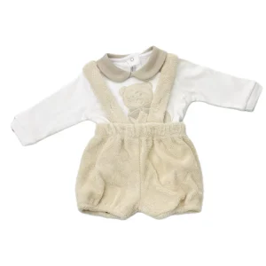 Nazareno Gabrielli Completo Salopette Teddy  Con Body in Caldo cotone