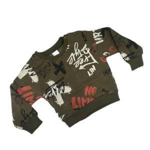 Ativo Felpa Graffiti Girocollo Invernale per Neonato