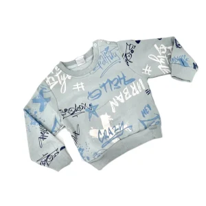 Ativo Felpa Graffiti Girocollo Invernale per Neonato