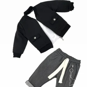 College Felpa Pantalone Completo Tre Pezzi Neonato Invernale