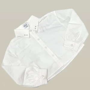 Ativo Camicia Crop Con Borchie Argento e Oro Sul Colletto e Retro