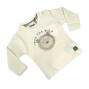 Dirkje Maglia Manica Lunga Da Neonato con Leoncino in Rilievo