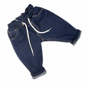 Jeans Denim Bombastic con Elastico in Vita da Neonato