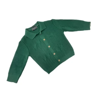 Attuality Polo Cardigan in Lana Rasata Neonato