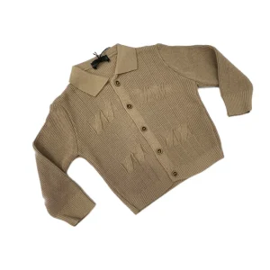 Cardigan a Polo Bambino e Ragazzo da 3 a 16 anni in Lana Rasata