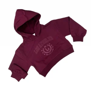 Ativo Felpa College Crop Con Cappuccio Da Bambina