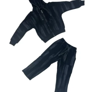 Tuta Completo in Felpa Invernale a Costine Sfumata Da Bambino