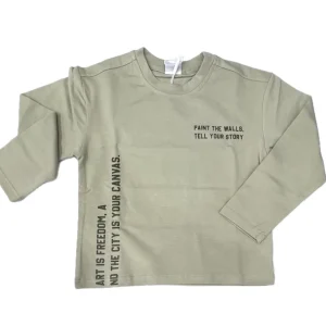 Ativo Maglia Bambino Caldo Cotone con Stampa sul Retro