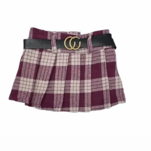 Gonna plisse a Quadri in Flanella Da Neonata