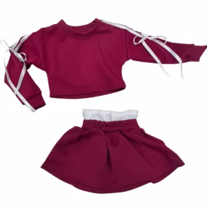 Completo Felpa e Gonna Da Bambina