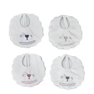 Bavetta Ricamata Cavallo a Dondolo Da Neonati