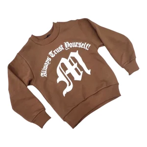 Felpa Girocollo Da Bambino Invernale con Stampa