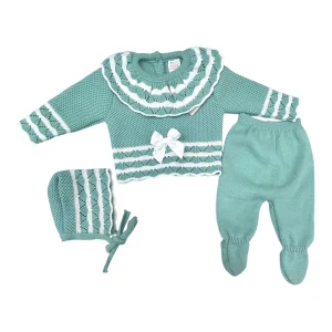 Fruit Completo Con Cuffietta Nascita m.Lana da Neonata