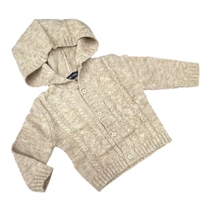 Cardigan Treccia Con Cappuccio Da Neonato Invernale