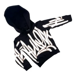 Attuality Brand Felpa Da Neonato Con Cappuccio Nera