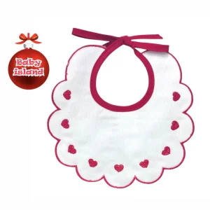 Pappa e Latte Bavetta Natalizia Ricamata Personalizzabile con Il Nome