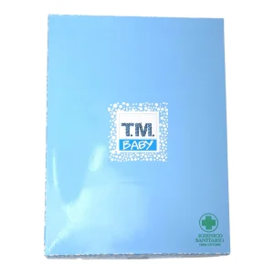 TM Baby Box da Sei Mussole Bianche 100% Cotone in Garza Misura 75x75 Rifinita Con Piega
