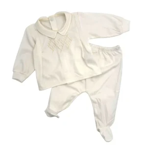 La Favoletta Tutina Due Pezzi Cotone Bielastico Produzione Artigianale Italiana