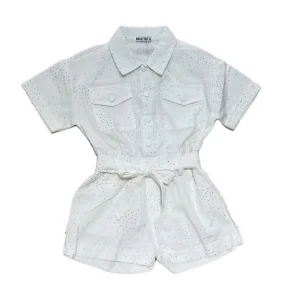 Tutina Bambina Diamond 100% Cotone con Cintura e Tasche