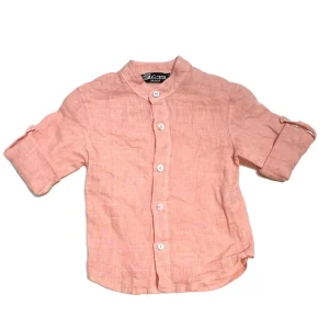 Camicia in Puro Lino Collo Koreana bambino