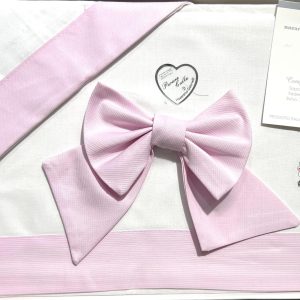 Nazareno Coordinato Carrozzina lenzuola Fiocco 100% Cotone