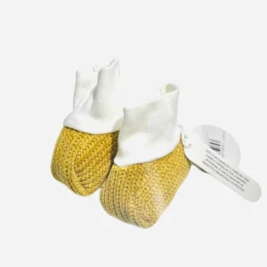 Il Corredino Scarpine in Ciniglia Trama Effetto Lana